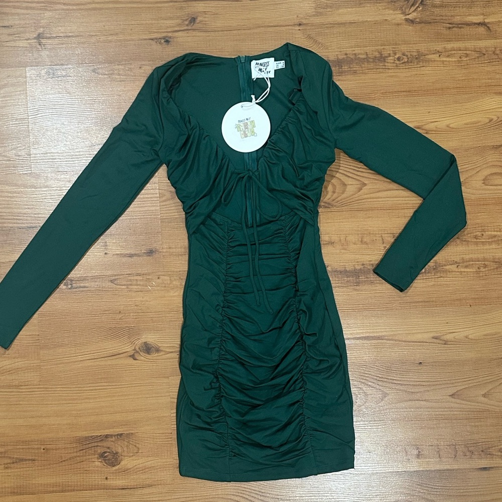 Princess Polly Green Ruched Dress